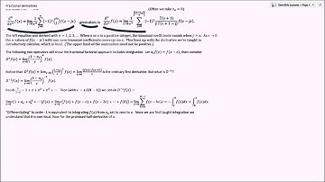 Fractional Calculus in 10 minutes.