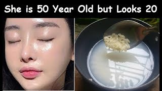 She Apply Rice Water Daily on her Face for Skin Tightening & to remove Wrinkles | Glowing GLASS Skin