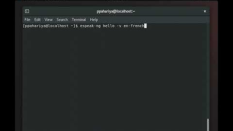 Changing the language to french (Espeak-ng Command) in linux