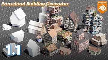 Procedural Building Generator 1.1 for Blender