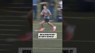 Josh Allen showcasing his arm at Pro Day #proday