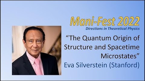 Eva Silverstein "The Quantum Origin of Structure and Spacetime Microstates" (ManiFest 2022)