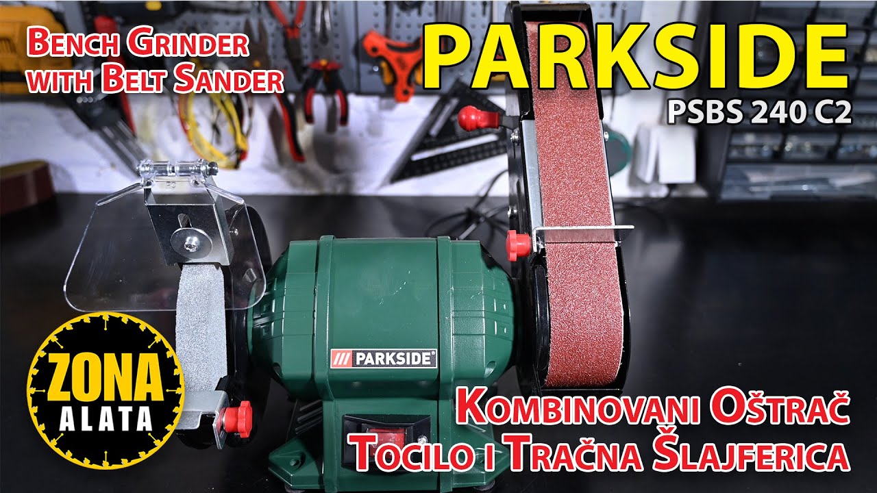 Parkside PSBS 240 C2 Bench Grinder with Belt sander - Combined Sharpener -  Review TEST 4K - YouTube