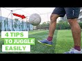 How to juggle a football easily for beginners 