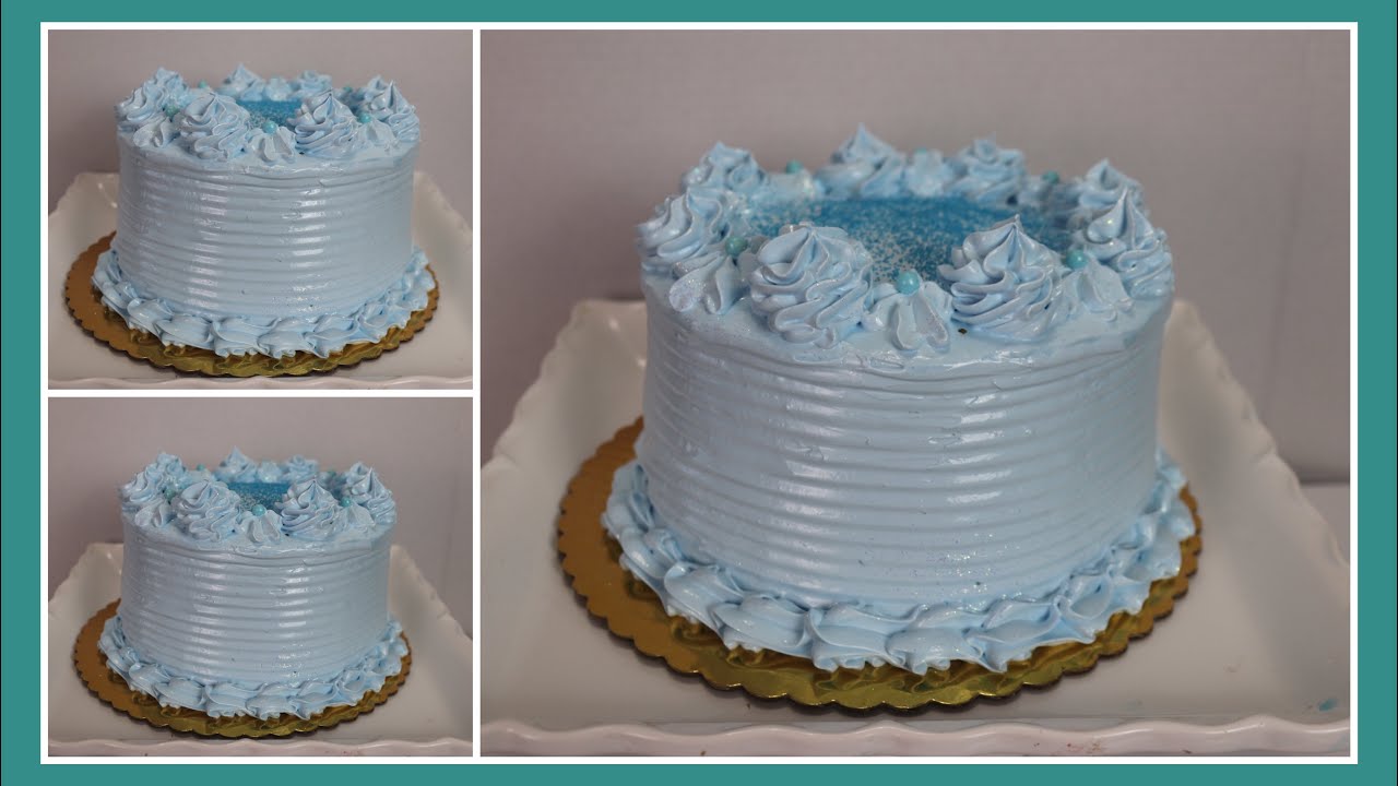 Pastel Azul De Merengue Suizo Youtube