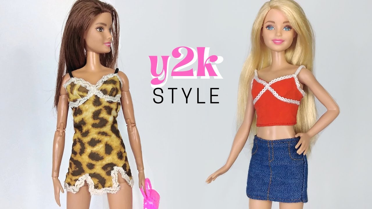 Transform Barbie Into a Y2K Baddie [DIY Doll Clothes] 