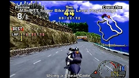 Manx TT Super Bike using a Sega Saturn Cheat Code :D #SegaSaturn #Sega #CheatCode #Gaming #Retro