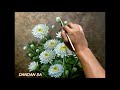 CARA MELUKIS - MENGGAMBAR BUNGA KRISAN / HOW TO PAINT CHRYSANTHEMUM BY DANDAN SA, Tutorial 21