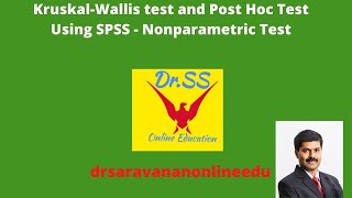 Kruskal Wallis test and Post Hoc Test using SPSS - Nonparametric Test