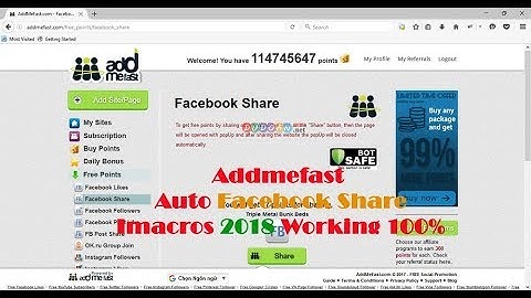 Addmefast Auto Share Facebook Imacros 2018 Working 100%