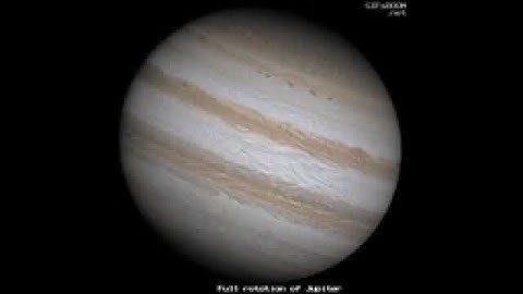 Jupiter rotating on it