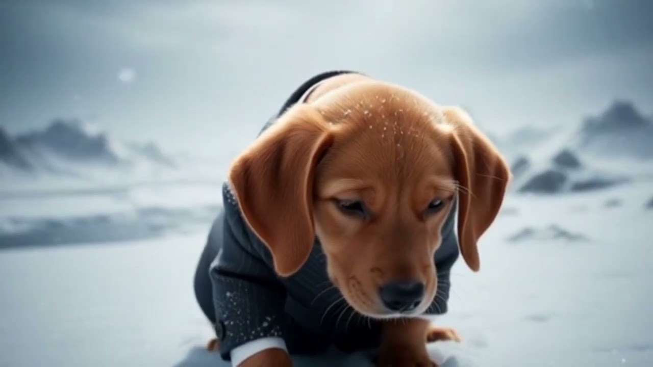 Adventure story of rich dog who fall into frozen land