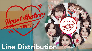TWICE - Heart Shaker (Line Distribution + Color Coded Lyrics)