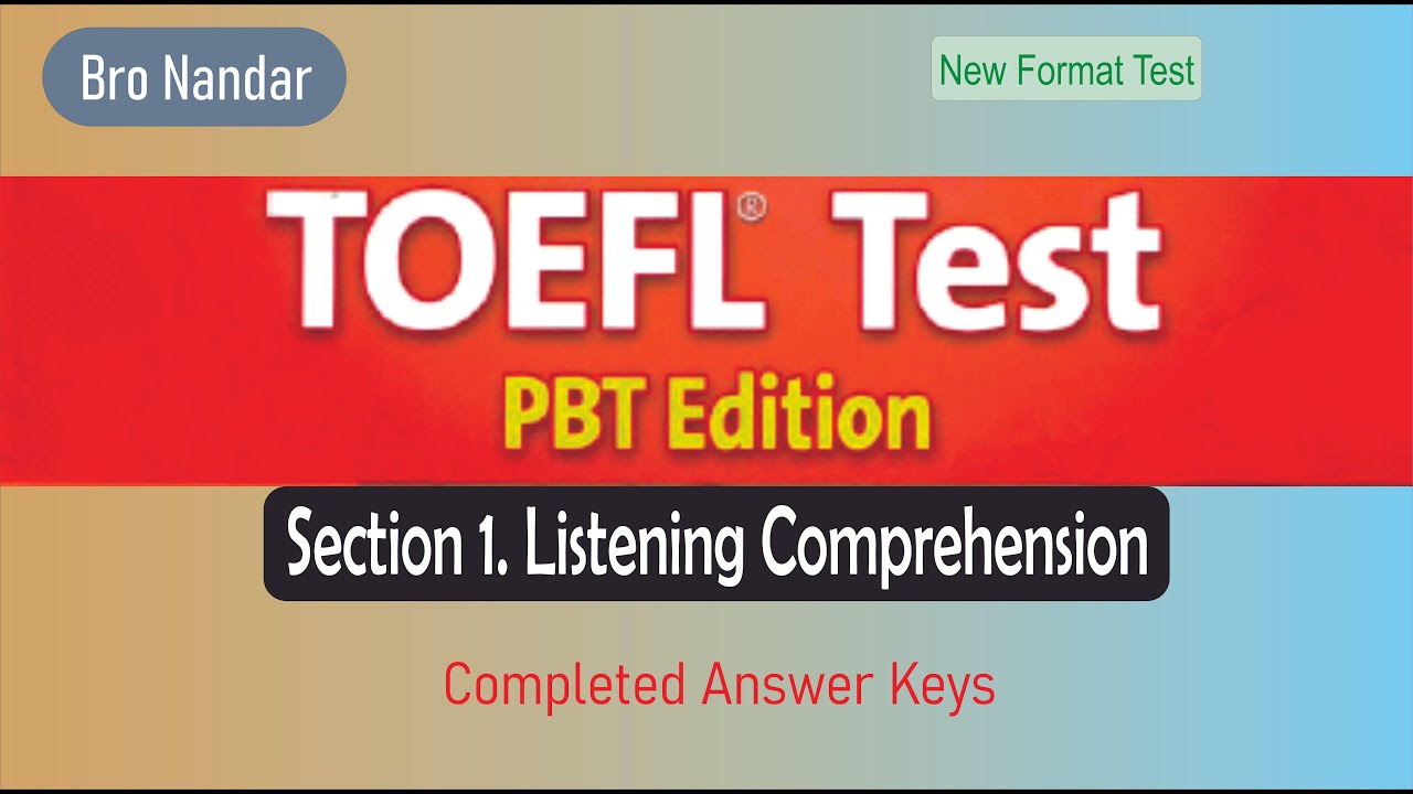 TOEFL || FULL LISTENING TEST || TOEFL TEST