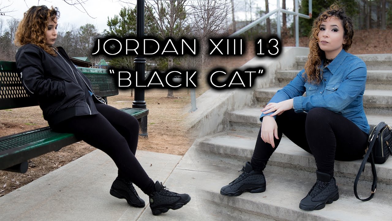I ACTUALLY COPPED A PAIR! JORDAN 13 TINKER BLACK CAT ON FEET!!! 