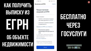 Выписка из ЕГРН через Госуслуги бесплатно на квартиру, земельный участок, дом: Как получить ЕГРН