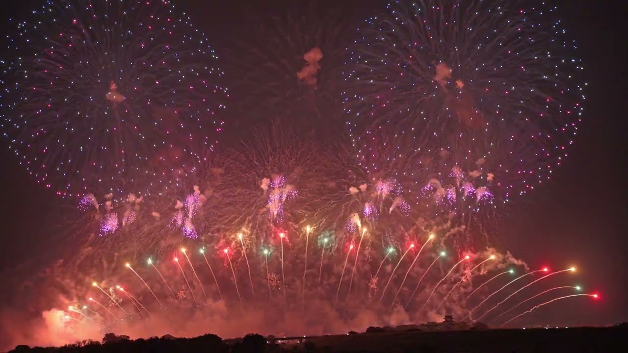 4K 8K Tone River Grand Fireworks Festival in Sakaimachi, Ibaraki 2023