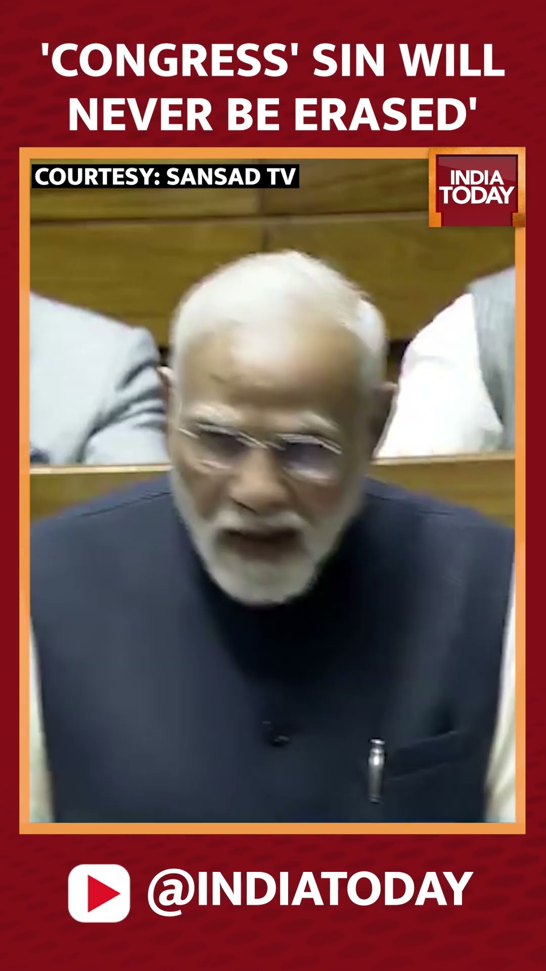 Sin On Congress' Forehead Can Never Be Erased: PM Modi Brings Up Emergency In 'Samvidhan' Debate
