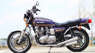 SUZUKI GS750E 4本出しマフラー音❗norikh250東北撮影会