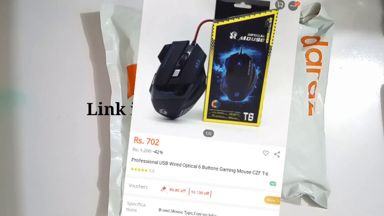 RGB gaming Mouse from daraz.pk YouTube