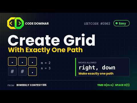 LeetCode 3963: One Path Grid Trick Explained in 5 Minutes (Python)