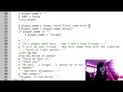 Let's Make a Renpy Game | What's your name? | Player Input