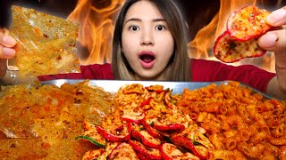 MUKBANG GLASS CHIPS, DRY SEBLAK AND SUPER SPICY MACARONI