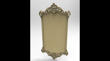 mirror frame showreel turntable ( cnc - 3d printer - use in scene) stl