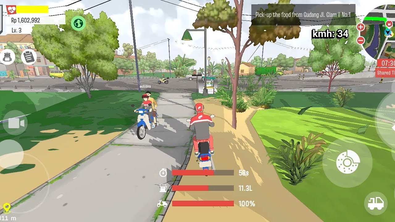 I play multiplayer in ojol life simulator // Ojol life simulator // Gameplay //  new update.