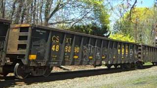 CSX Q409 rumbles south thru Haworth,NJ on 4/24/09