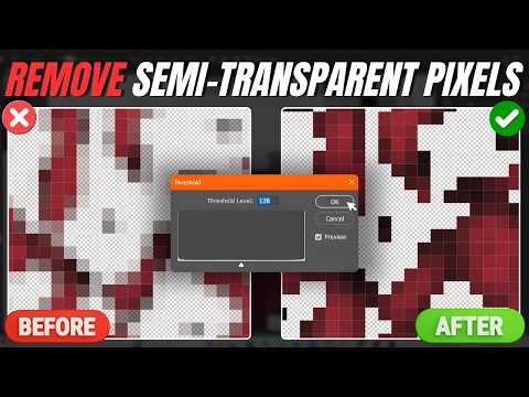 Remove Semi-Transparent Pixels in Photoshop