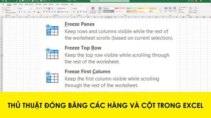 Hướng dẫn freeze panes trong excel 2023