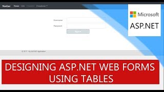 Asp.Net Web Forms Designing  Using Tables