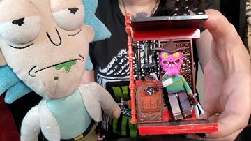 Putting Together Scary Terry McFarlane Lego Construction Set from Rick and Morty Cartoon Adult Swim