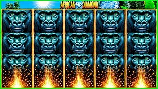 ★★INSANE JACKPOTS★★$300 BETS★★AFRICAN DIAMOND HIGH LIMIT SLOT MACHINE SLOTS (KONAMI)