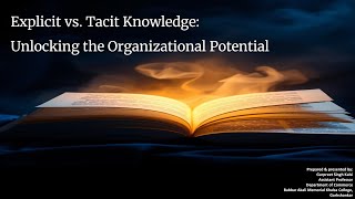 Celebrity Explicit vs Tacit Knowledge - Unlocking the Organizational Potential Wealth