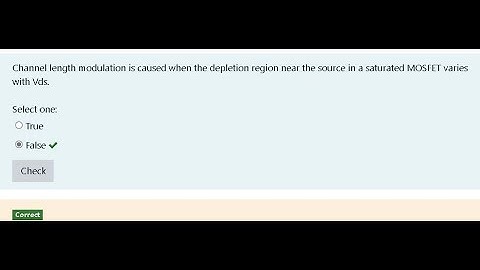 Channel length modulation is caused when the depletion reg... | CPE 151 CMOS and Digital VLSI Design