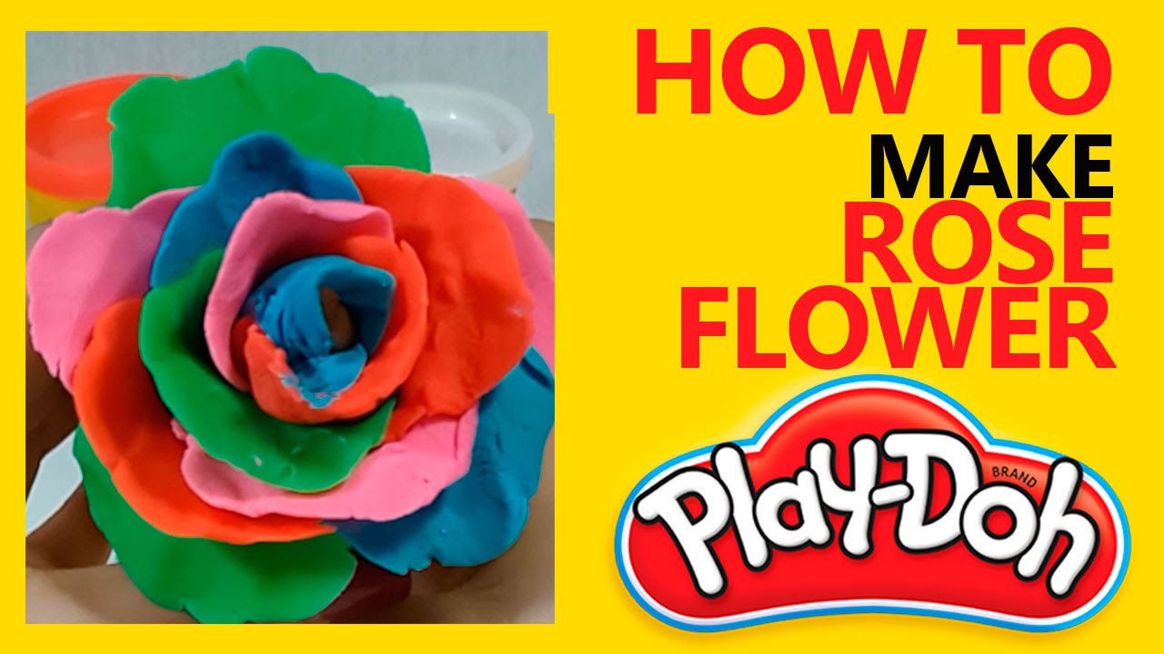 Play Doh Rose Flower for La Peppa Pig. Плей До Роза из Пластилина. Easy