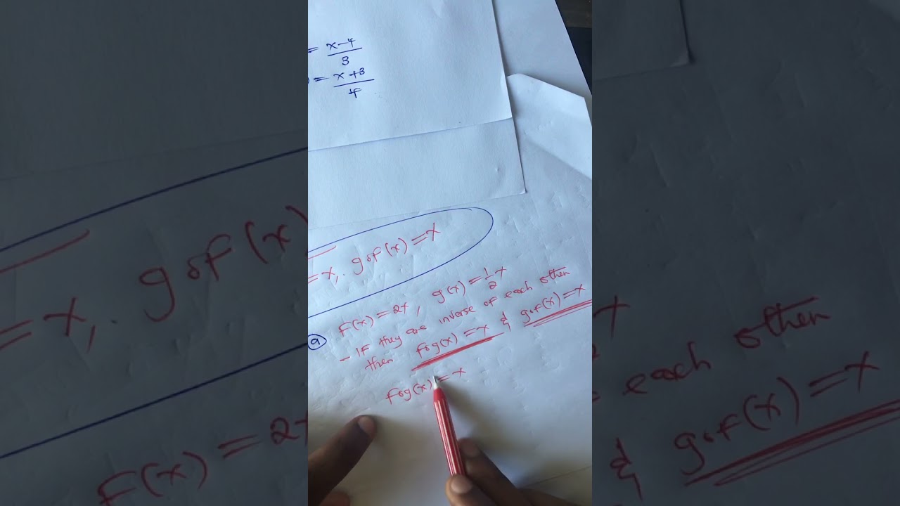 VERIFYING IF THE TWO FUNCTIONS ARE INVERSE OF EACH OTHER [FUNCTIONS][MA110]