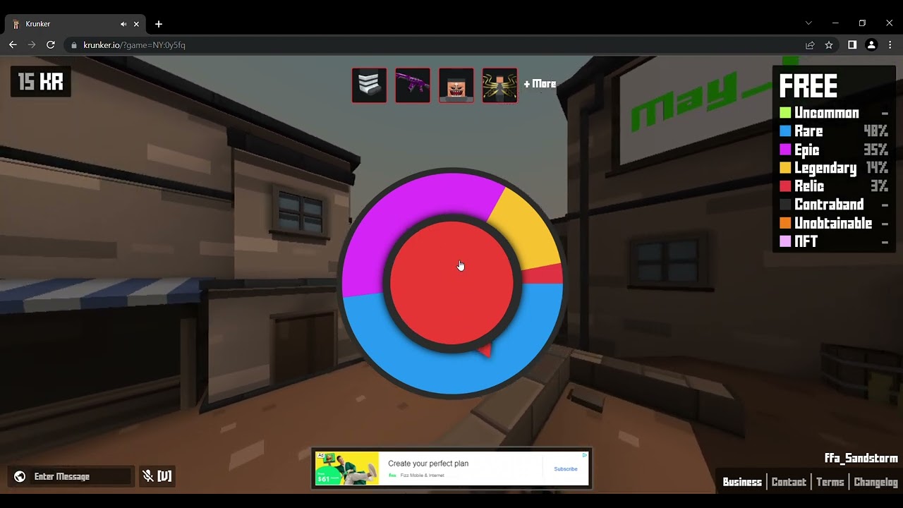 Day 29 of spinning krunker free spin until i get a relic skin