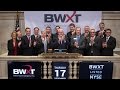 Bwx technologies inc rings closing bell