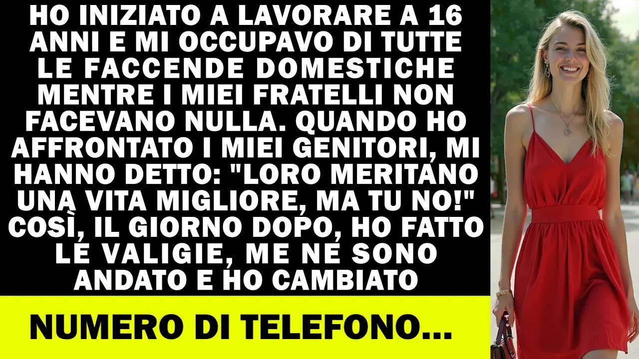Lavoravo da 16 anni e facevo tutto in casa mentre i miei fratelli riposavano. Quando ho parlato...