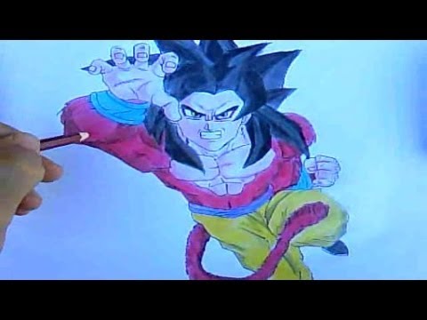 Como Desenhar Goku Super Saiyajin 4 ( Dragon Ball GT) Desenha fácil 