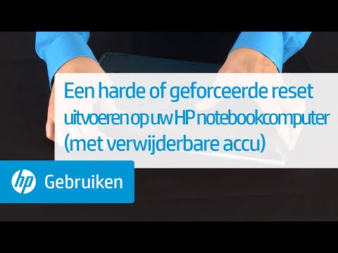 Een harde of geforceerde reset uitvoeren op uw HP notebookcomputer (met verwijderbare accu)