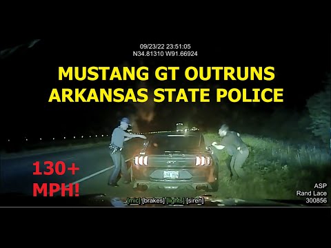 FORD MUSTANG GT Pulls Over Then Takes Off! ARKANSAS STATE POLICE Unable To Catch Up