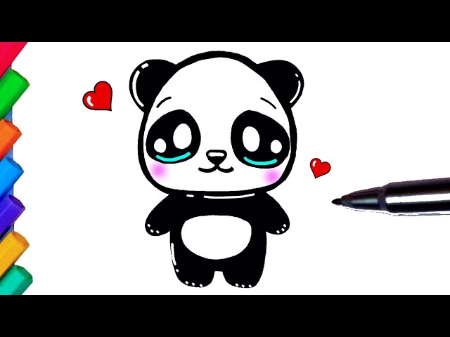 Como desenhar um Urso Panda PASSO A PASSO narrado 