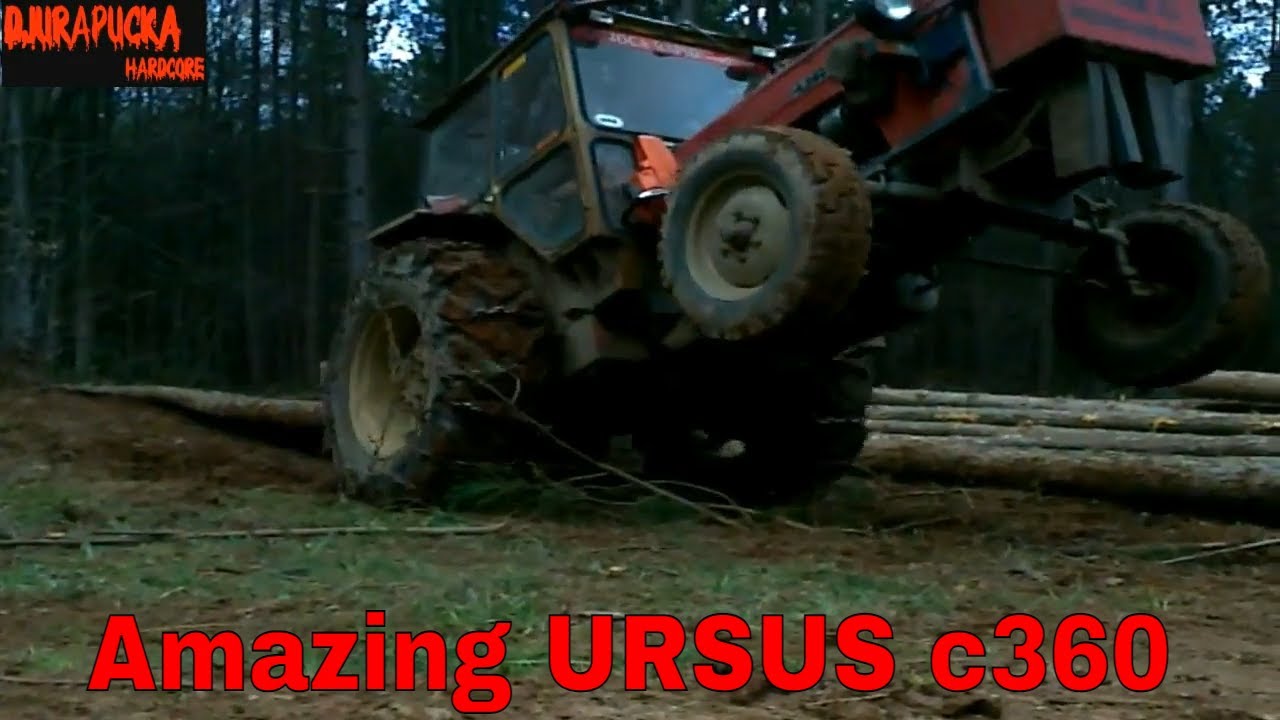 Tractor URSU c 360 pulling woods from the forest YouTube