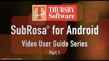 Part 1  - Sub Rosa for Android User Guide - Introduction