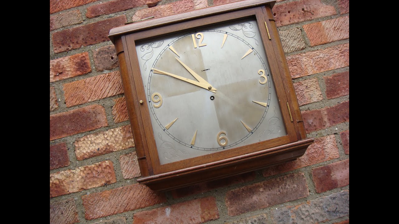 Vintage Wooden Case Wall Clock & Elliott Movement For Spare Or Repair
