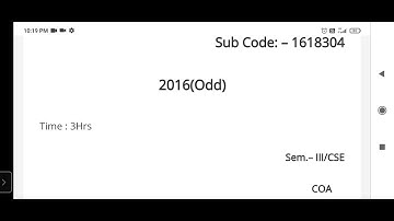 COA Previous Year(2015, 16,17,18) Subjective Question Discussion ||CSE 3rd semester